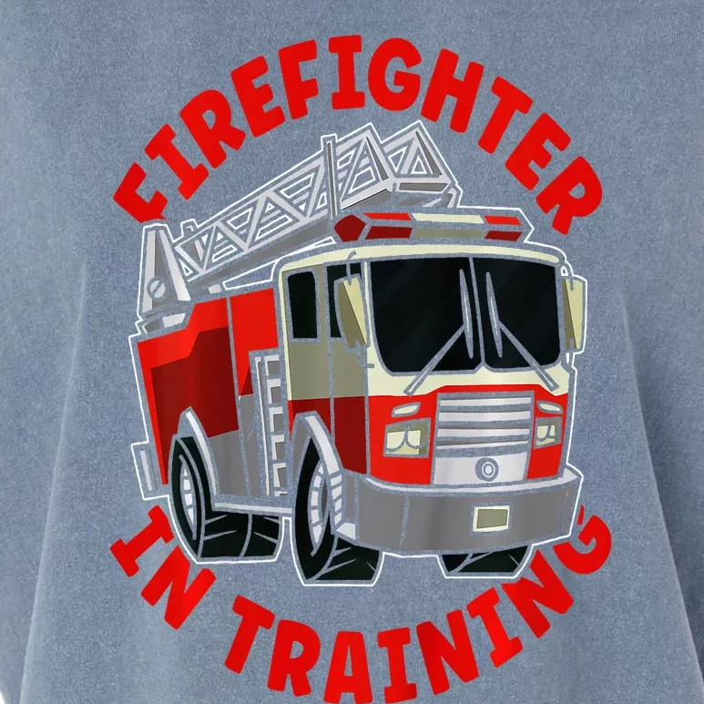 Firefighter In Training  Fire Truck Garment-Dyed Women's Muscle Tee