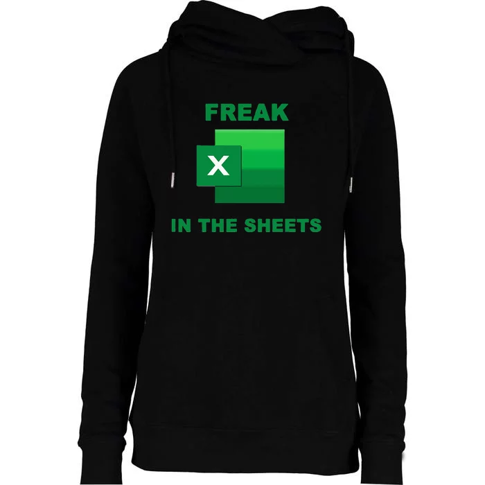 Freak In The Excel Sheets Womens Funnel Neck Pullover Hood