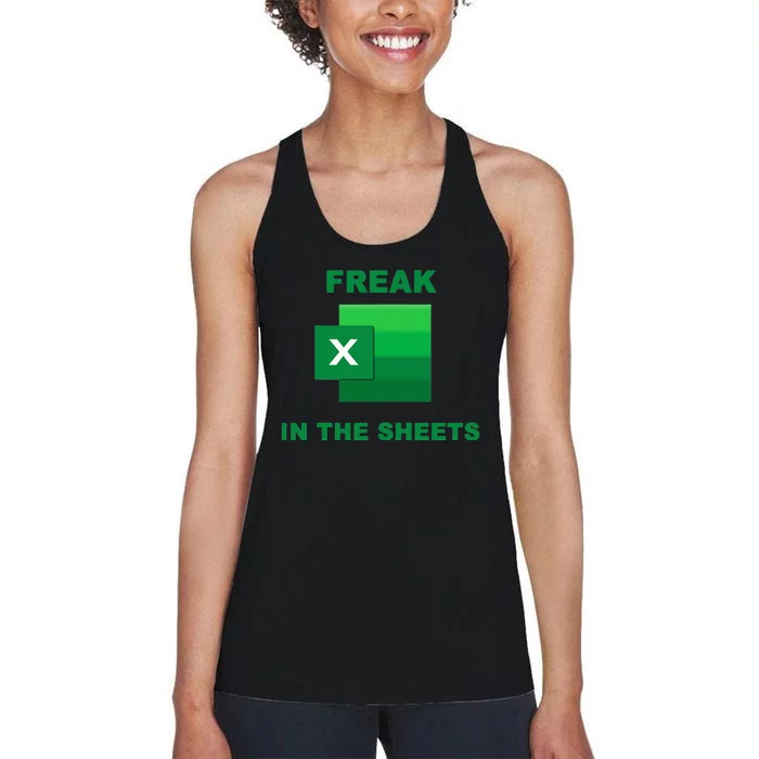 Freak In The Excel Sheets Women's Racerback Tank