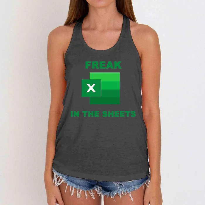 Freak In The Excel Sheets Women's Knotted Racerback Tank