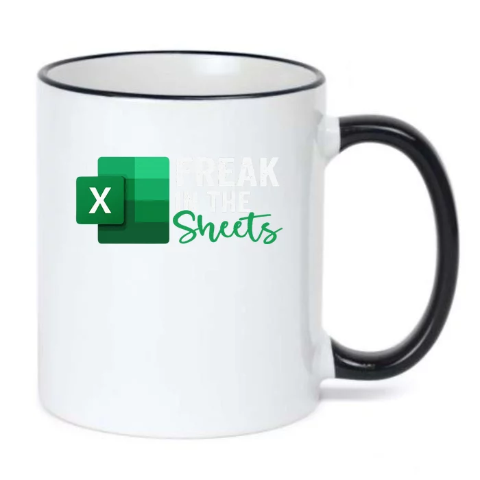 Freak In The Sheets Accountant Funny Spreadsheet Excel Black Color Changing Mug