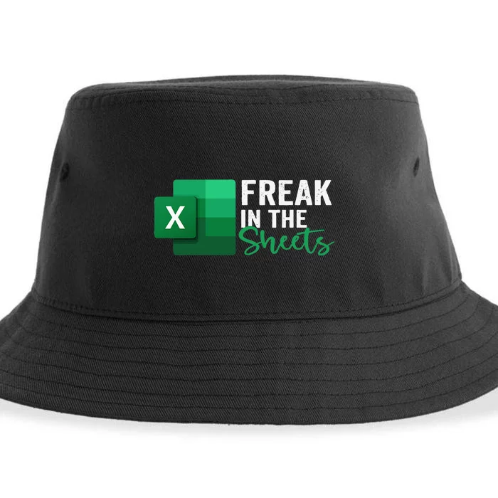 Freak In The Sheets Accountant Funny Spreadsheet Excel Sustainable Bucket Hat