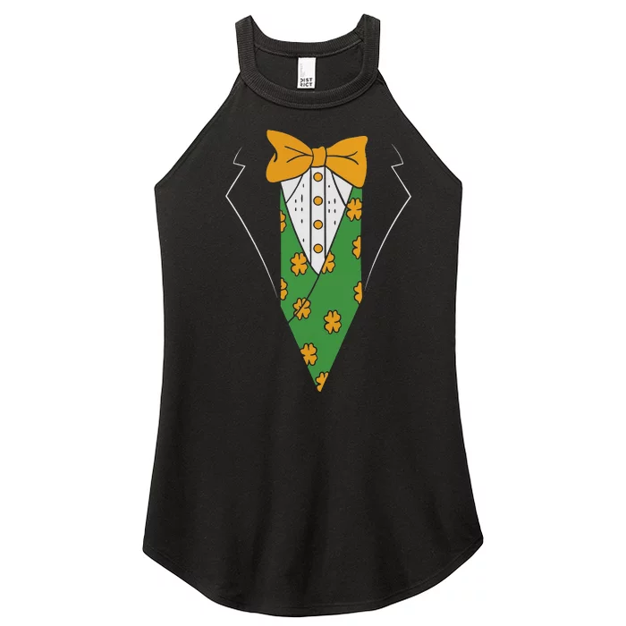 Funny Irish Tuxedo Costume St Patricks Day Gift Irish lover Women’s Perfect Tri Rocker Tank