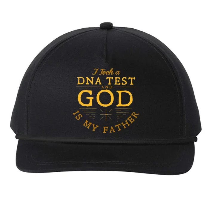 Funny I Took A DNA Test God Is My Father Snapback Five-Panel Rope Hat