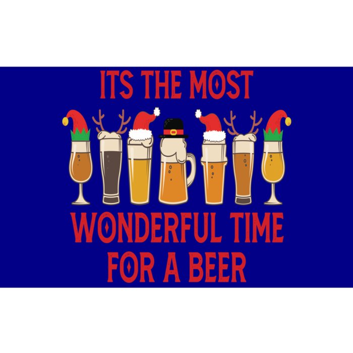 Funny It's The Most Wonderful Time Beer Ing Xmas Funny Gift Bumper Sticker