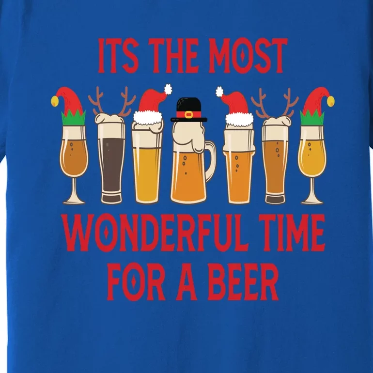 Funny It's The Most Wonderful Time Beer Ing Xmas Funny Gift Premium T-Shirt