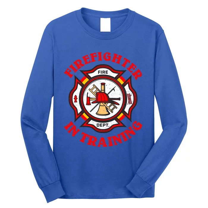 Firefighter In Training Funny Fire Firefighting Gift Long Sleeve Shirt