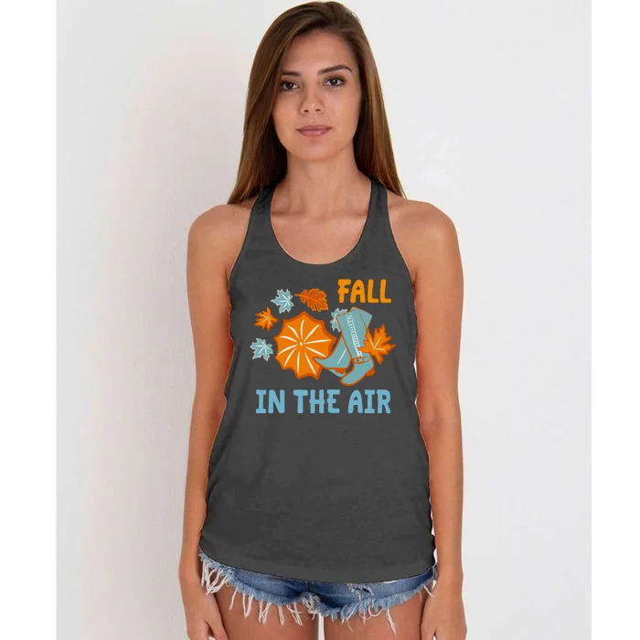 Fall In The Air Nature Cute Women's Knotted Racerback Tank