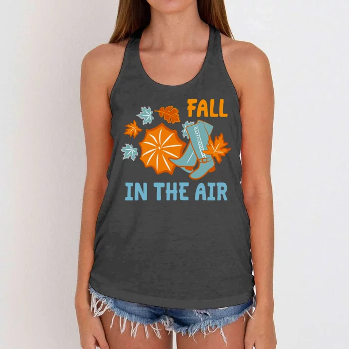 Fall In The Air Nature Cute Women's Knotted Racerback Tank