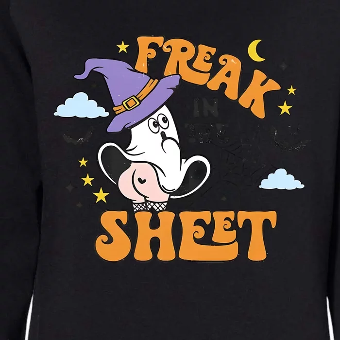 Freak In The Sheets Halloween Cute Ghoul Womens California Wash Sweatshirt