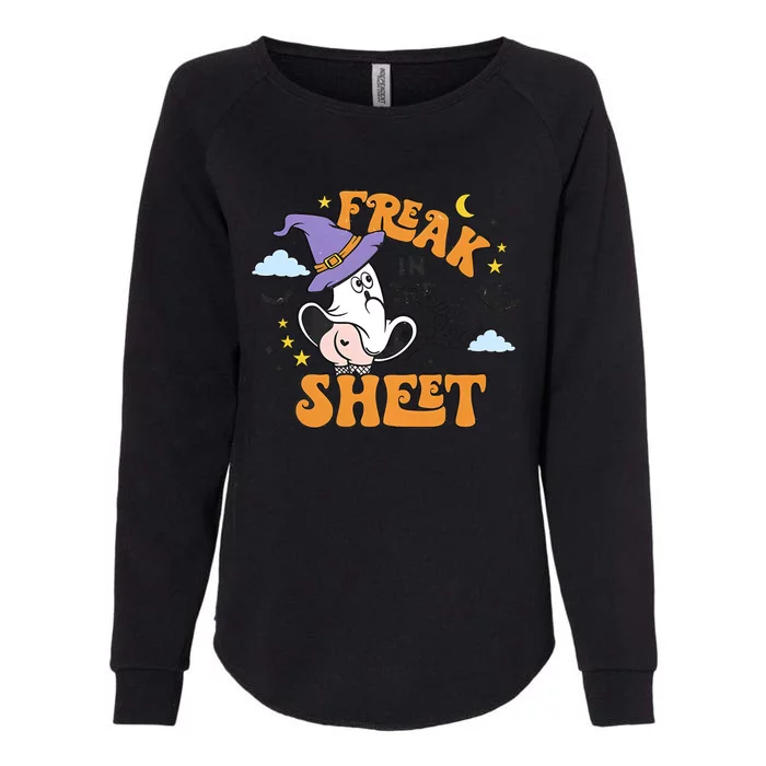 Freak In The Sheets Halloween Cute Ghoul Womens California Wash Sweatshirt