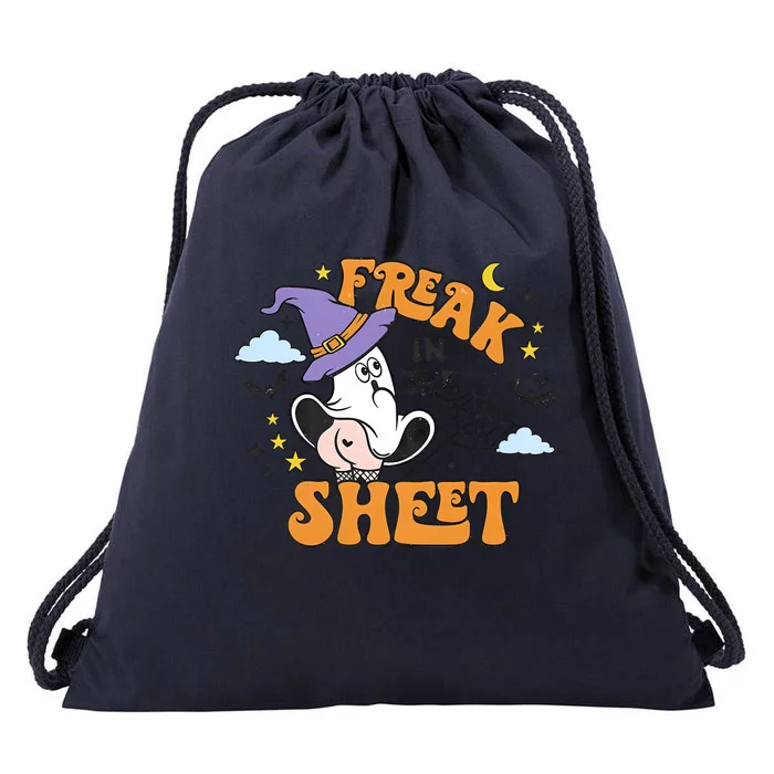 Freak In The Sheets Halloween Cute Ghoul Drawstring Bag