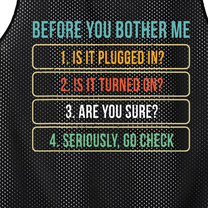 Funny Information Technology Tech Technical Support Gift Mesh Reversible Basketball Jersey Tank