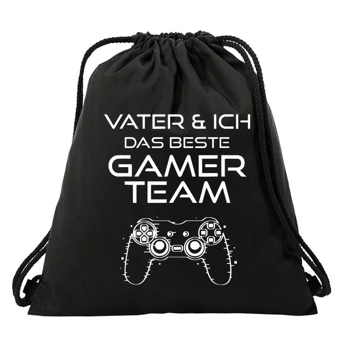 Father & I The Best Gamer Team Drawstring Bag