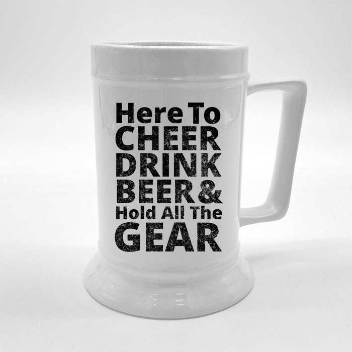 Funny Ironsherpa Triathlon Dad Marathon Mom Supporter Gift Front & Back Beer Stein