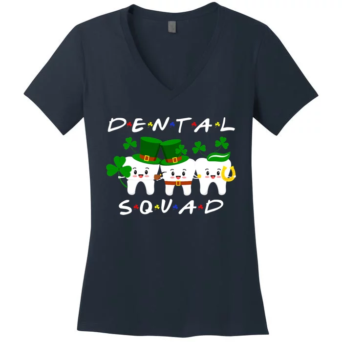 Funny Irish Tooth Leprechaun Hat Dental Squad Patrick's Day Premium Women's V-Neck T-Shirt