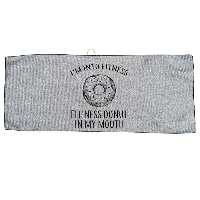 Fitness Fit'ness Donut In My Mouth Large Microfiber Waffle Golf Towel