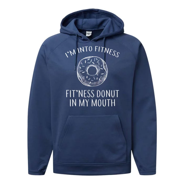 Fitness Fit'ness Donut In My Mouth Performance Fleece Hoodie