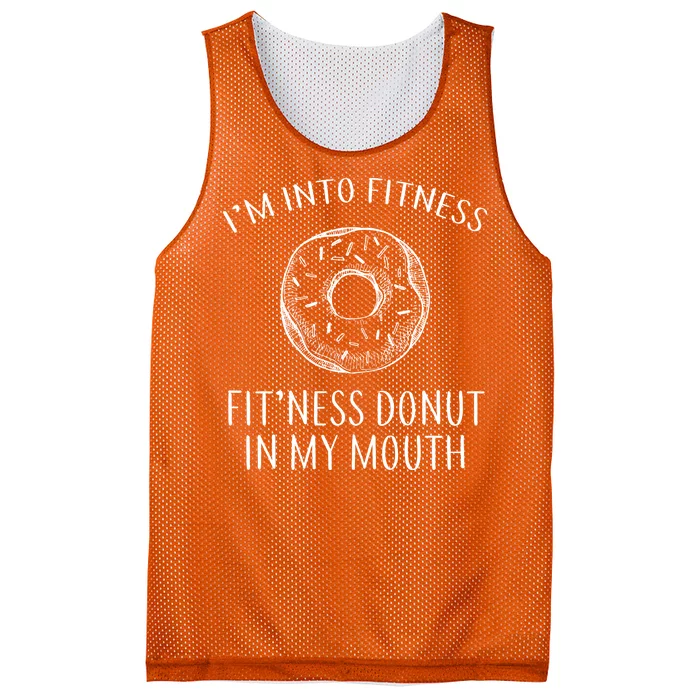 Fitness Fit'ness Donut In My Mouth Mesh Reversible Basketball Jersey Tank