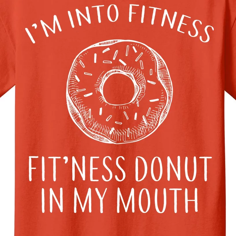 Fitness Fit'ness Donut In My Mouth Kids T-Shirt