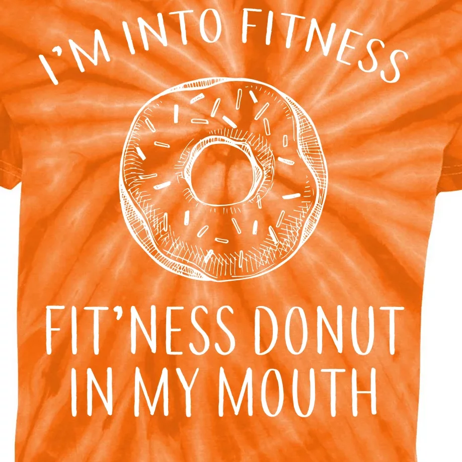 Fitness Fit'ness Donut In My Mouth Kids Tie-Dye T-Shirt