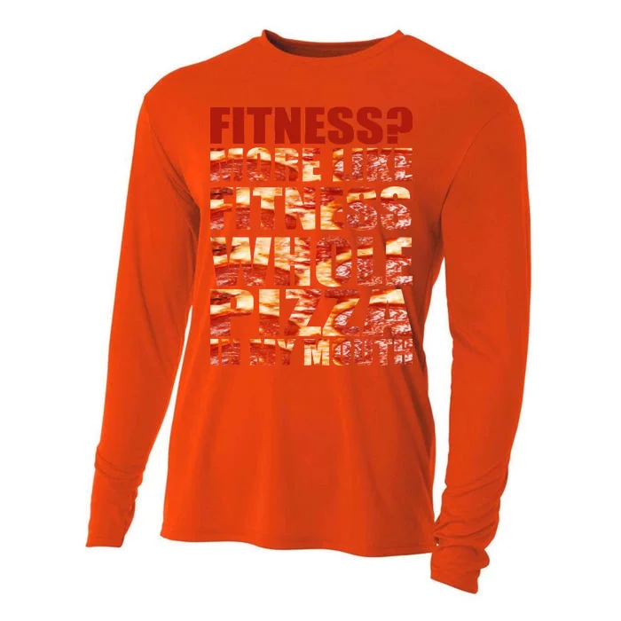 Fitness More Like Fitness Whole Pizza In My Mouth Cooling Performance Long Sleeve Crew