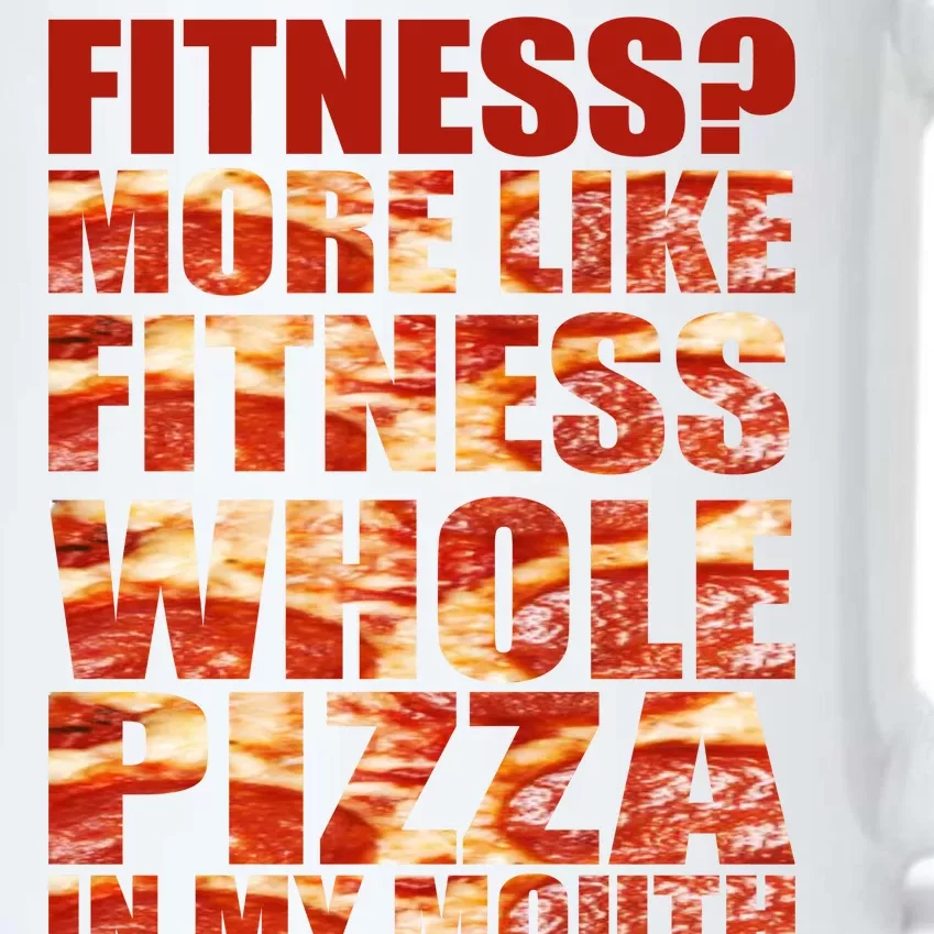 Fitness More Like Fitness Whole Pizza In My Mouth Black Color Changing Mug