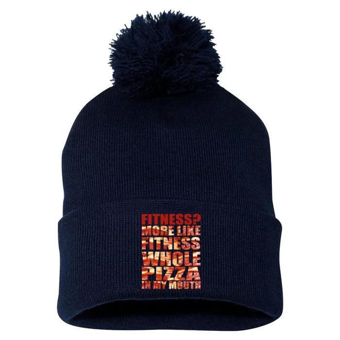 Fitness More Like Fitness Whole Pizza In My Mouth Pom Pom 12in Knit Beanie