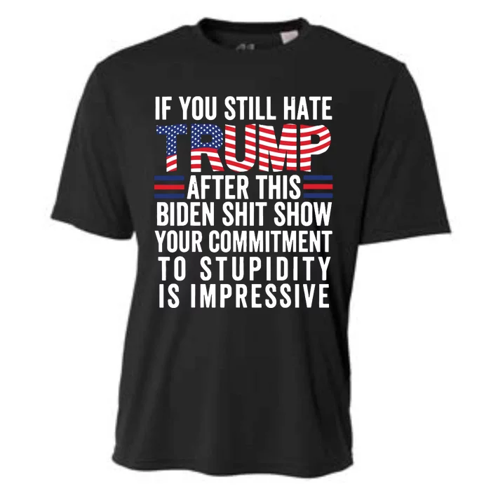 Funny If U Still Hate Trump After This Biden Cooling Performance Crew T-Shirt