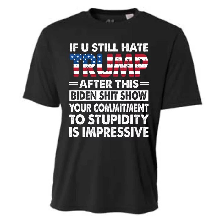 Funny If U Still Hate Trump After This Biden Cooling Performance Crew T-Shirt