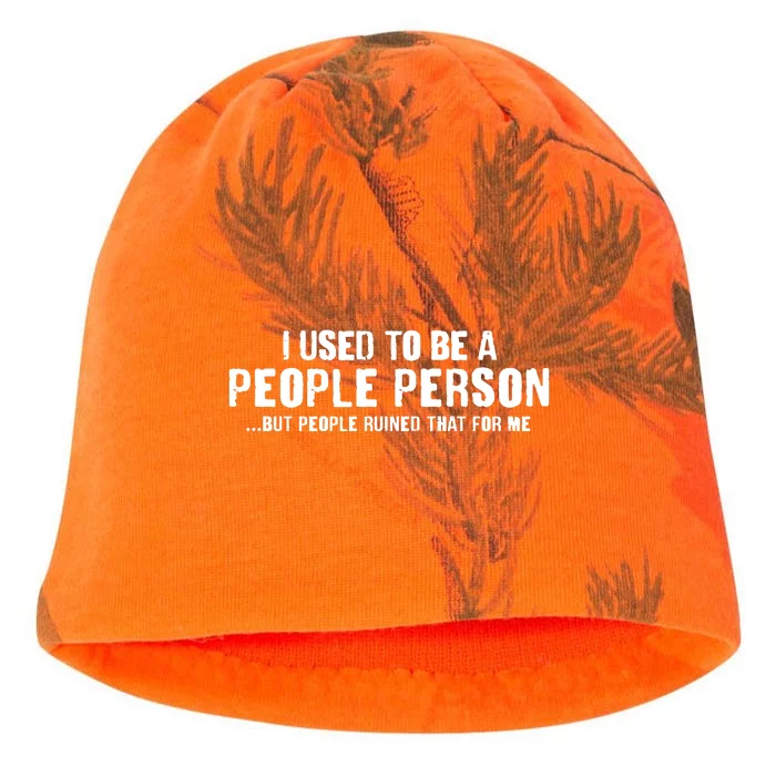 Funny I Use To Be A People Person Kati - Camo Knit Beanie