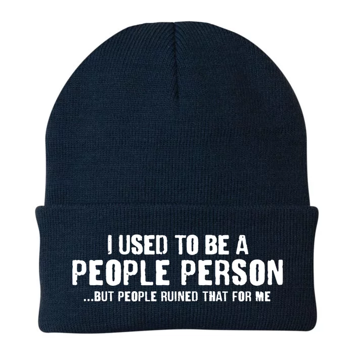 Funny I Use To Be A People Person Knit Cap Winter Beanie