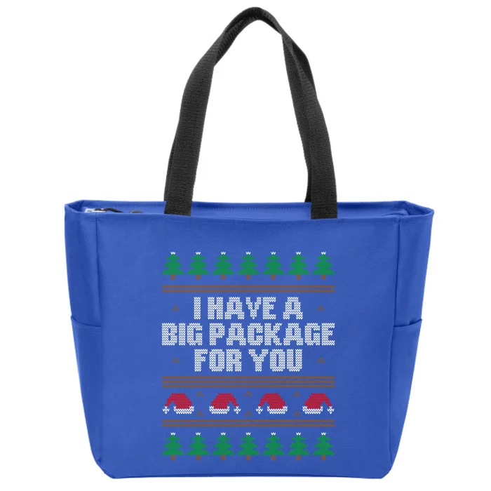 Funny Inappropriate Ugly Christmas Naughty Adult Humor Xmas Gift Zip Tote Bag