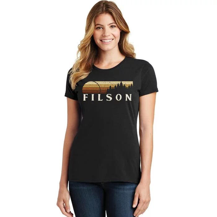 Filson Il Vintage Evergreen Sunset Eighties Retro Women's T-Shirt