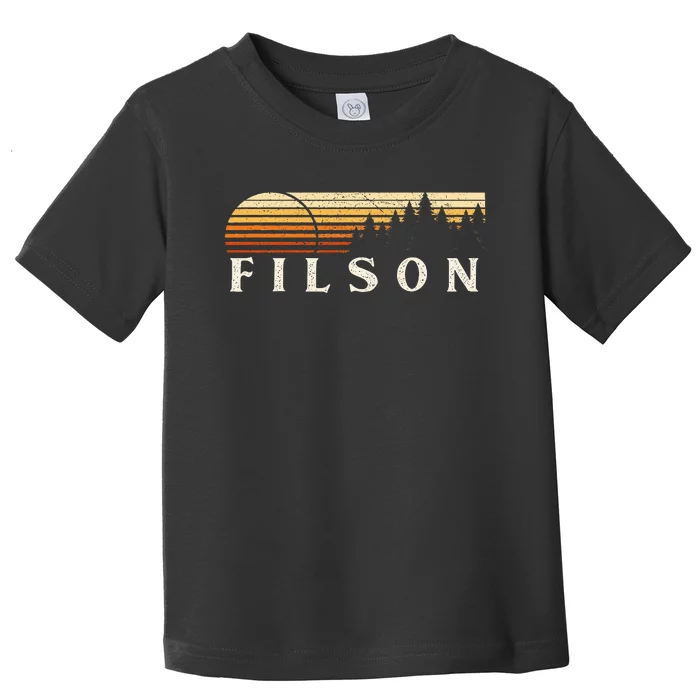 Filson Il Vintage Evergreen Sunset Eighties Retro Toddler T-Shirt