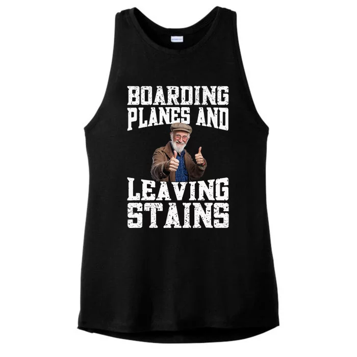 Funny Inappropriate Vacation Design Embarrassing Airport Ladies Tri-Blend Wicking Tank