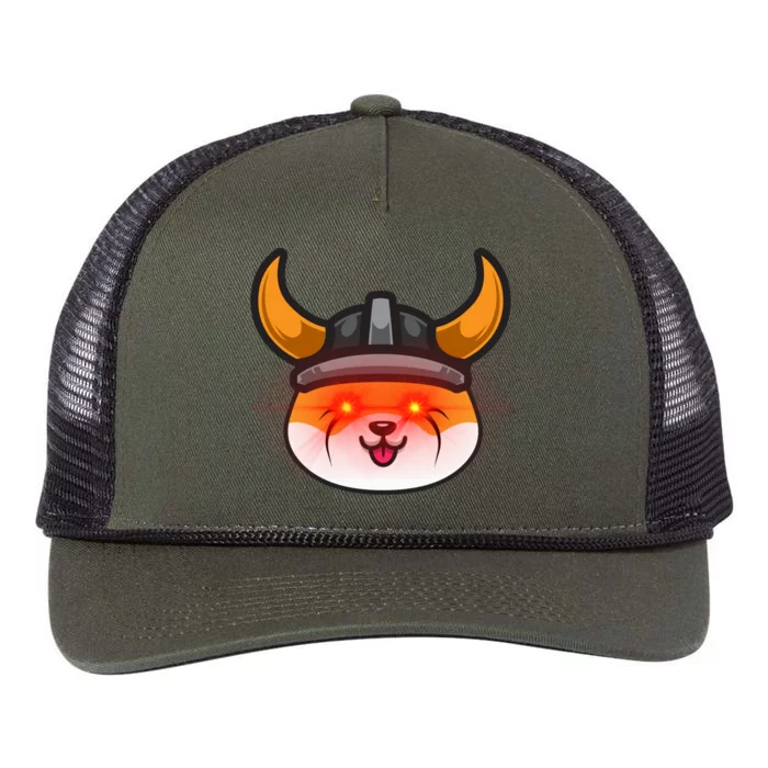 Floki Inu Vikings Cryptocurrency Retro Rope Trucker Hat Cap