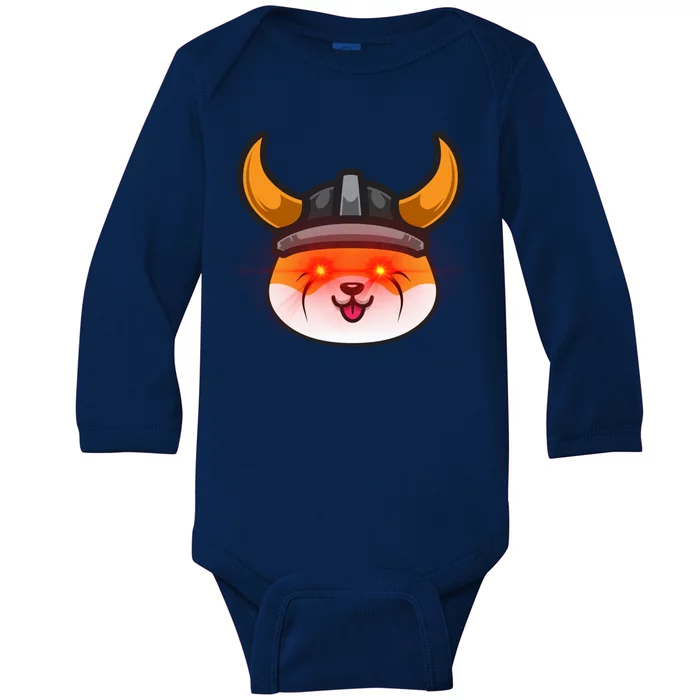 Floki Inu Vikings Cryptocurrency Baby Long Sleeve Bodysuit