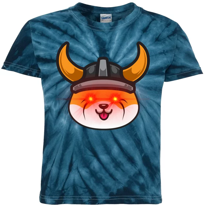 Floki Inu Vikings Cryptocurrency Kids Tie-Dye T-Shirt