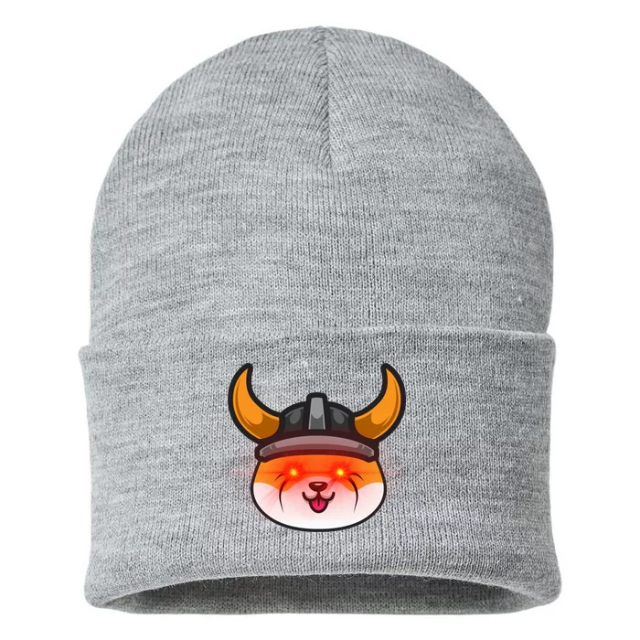 Floki Inu Vikings Cryptocurrency Sustainable Knit Beanie