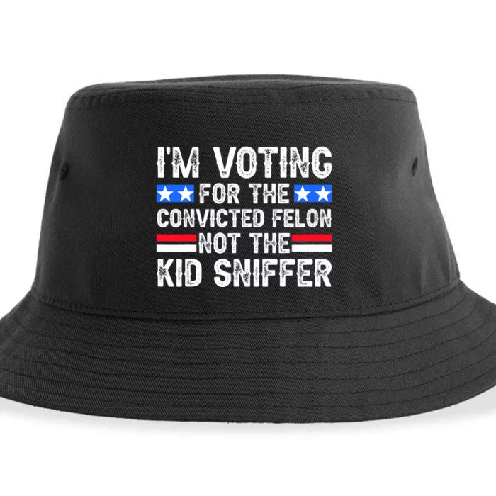 Funny IM Voting For The Convicted Felon Sustainable Bucket Hat