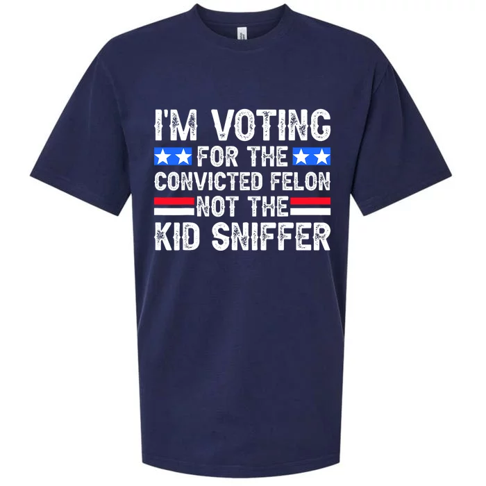 Funny IM Voting For The Convicted Felon Sueded Cloud Jersey T-Shirt