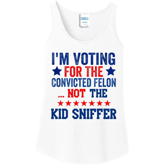 Funny IM Voting For The Convicted Felon Not Sniffer Ladies Essential Tank