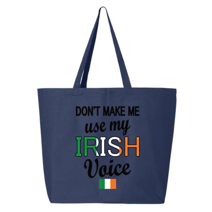 Funny Irish Voice Ireland Flag Irish Roots Gift 25L Jumbo Tote