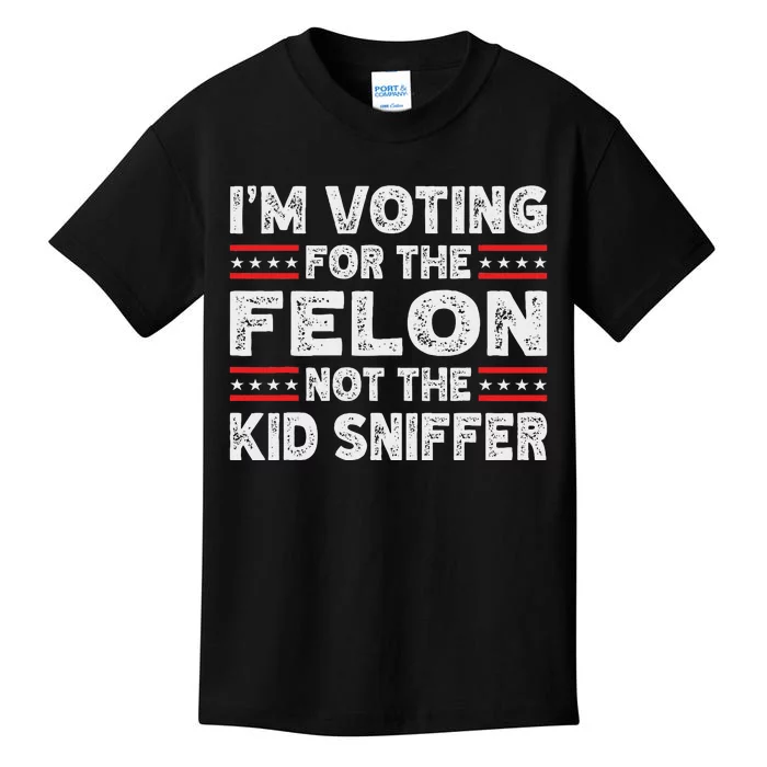 Funny IM Voting For The Felon 2024 Kids T-Shirt