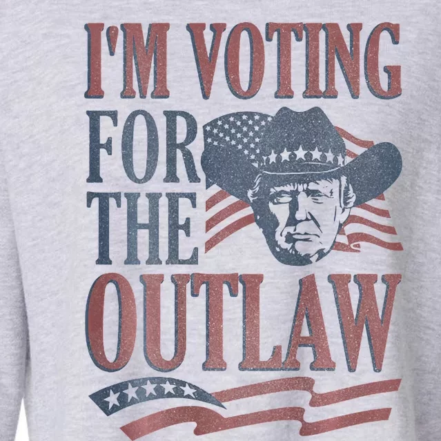 Funny IM Voting For The Convicted Felon 2 Sided Cropped Pullover Crew