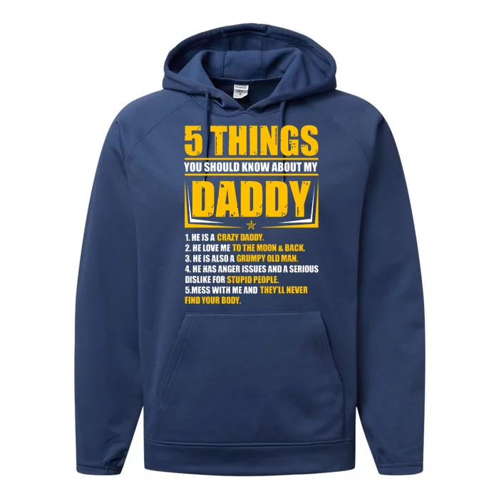 Five Things You Should Know About My Daddy Father's Day Performance Fleece Hoodie