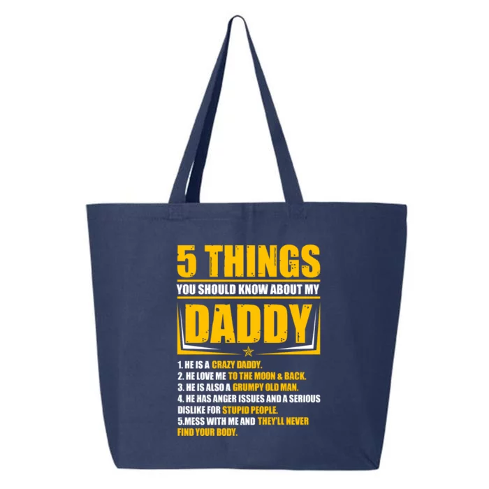 Five Things You Should Know About My Daddy Father's Day 25L Jumbo Tote