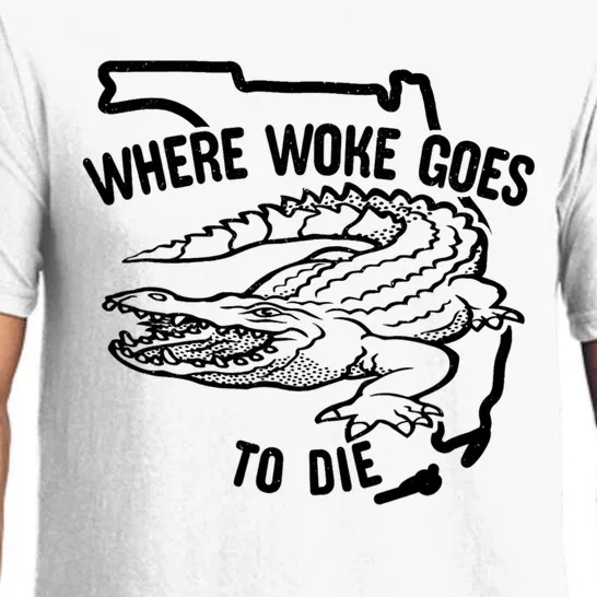 Florida Is Where Woke Goes To Die Crocodile Alligator Pajama Set