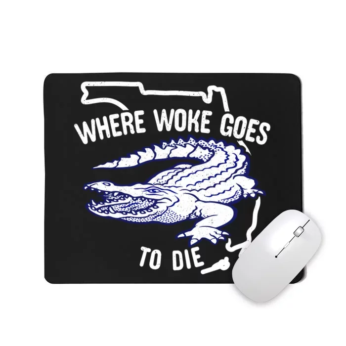 Florida Is Where Woke Goes To Die DeSantis Florida Funny Mousepad